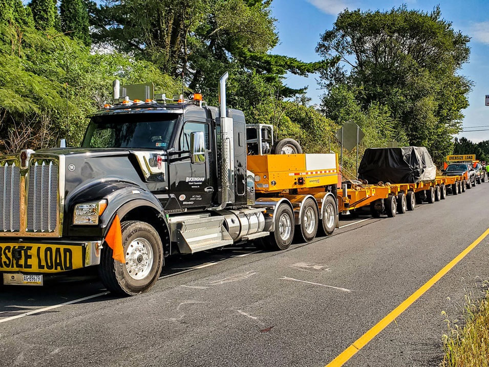 Buckingham transports a heavy load on a Faymonville HighwayMax-2 trailer